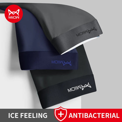 Mens Antibacterial Ice Silk Boxer Shorts - 3 Pack 5XL Underwear