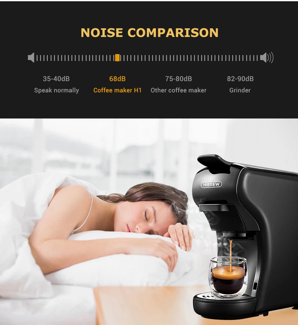 HiBREW 4-in-1 Coffee Machine - 19 Bar Espresso  Pod Maker for Hot  Cold Drinks - ZOOMNSTORE