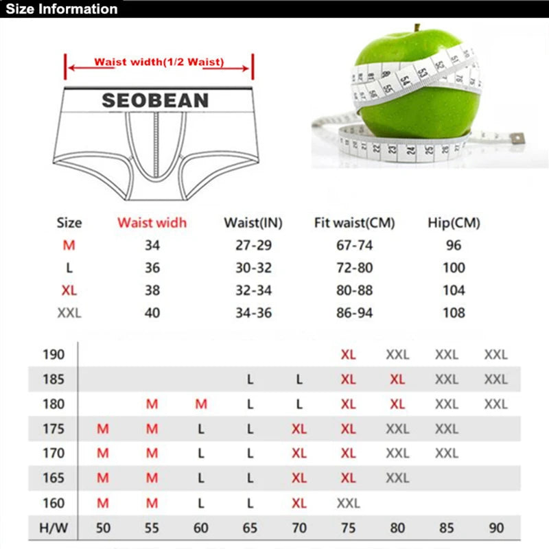 SEOBEAN New Ice Silk Boxers Men Underwear U Convex Pouch Solid Underpants Comfortable Breathable Thin Boxershorts