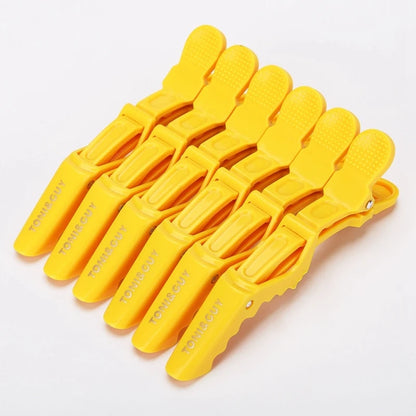 Hair Clip Set - 6pcs Durable Plastic Alligator Hairdressing Clamps for Salon Styling - ZOOMNSTORE