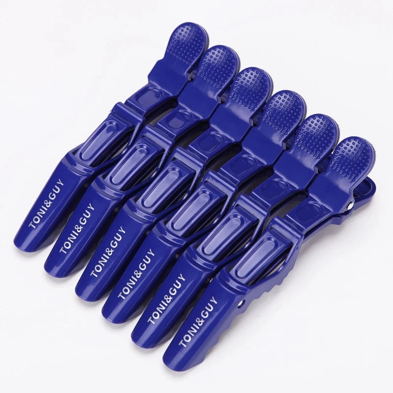 Hair Clip Set - 6pcs Durable Plastic Alligator Hairdressing Clamps for Salon Styling - ZOOMNSTORE