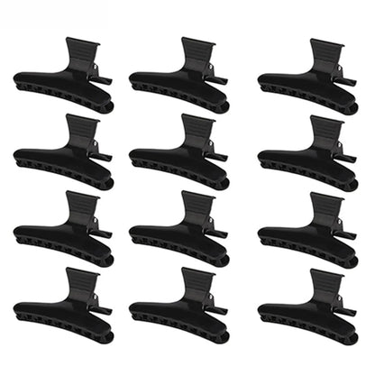 Hair Clips - 12Pcs Professional Barber Styling Sectioning Haircut Clamps - ZOOMNSTORE