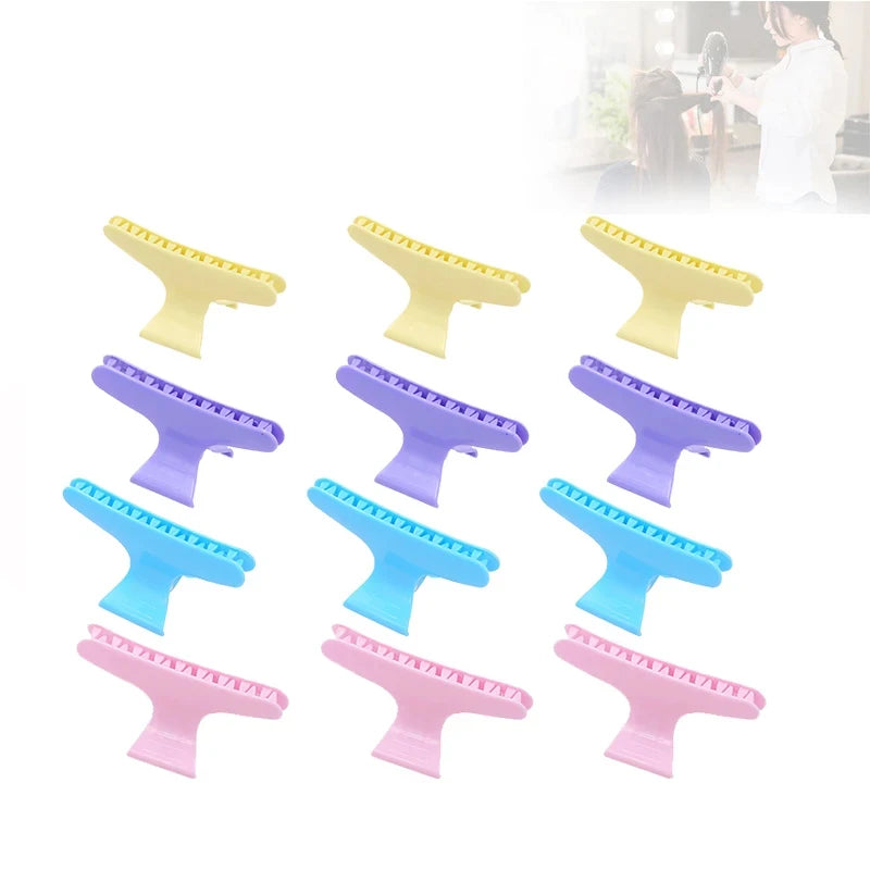 Hair Clips - 12Pcs Professional Barber Styling Sectioning Haircut Clamps - ZOOMNSTORE