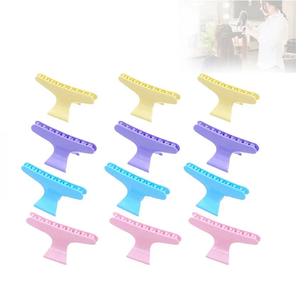 Hair Clips - 12Pcs Professional Barber Styling Sectioning Haircut Clamps - ZOOMNSTORE