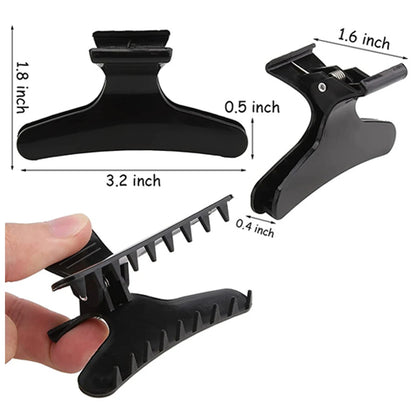 Hair Clips - 12Pcs Professional Barber Styling Sectioning Haircut Clamps - ZOOMNSTORE