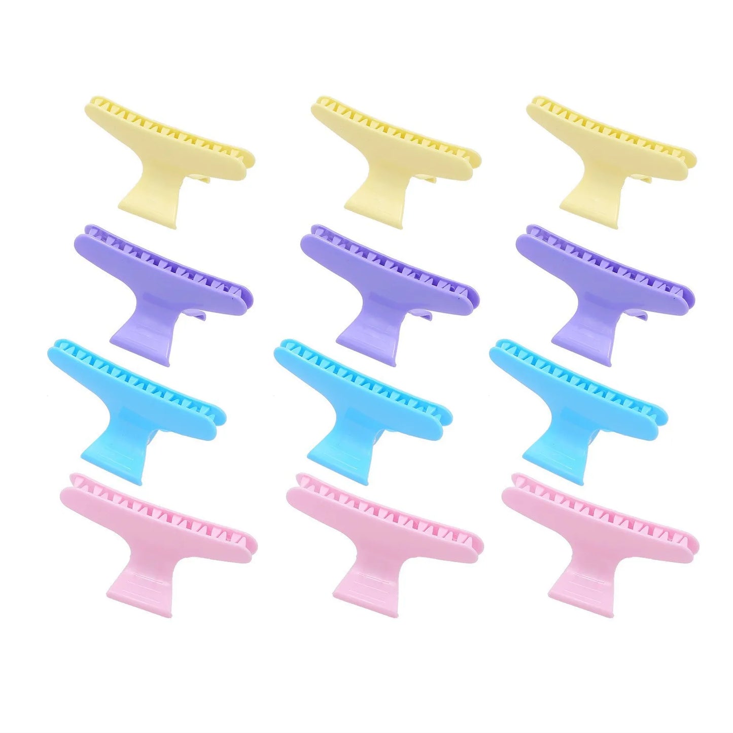 Hair Clips - 12Pcs Professional Barber Styling Sectioning Haircut Clamps - ZOOMNSTORE