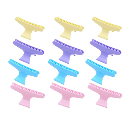 Hair Clips - 12Pcs Professional Barber Styling Sectioning Haircut Clamps - ZOOMNSTORE