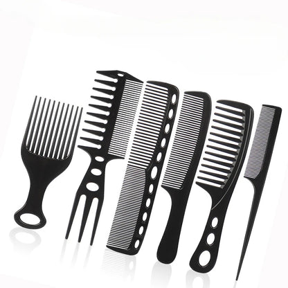 Hair Cutting Comb Set – 6Pcs Professional Barber Salon Hair Styling Accessories - ZOOMNSTORE