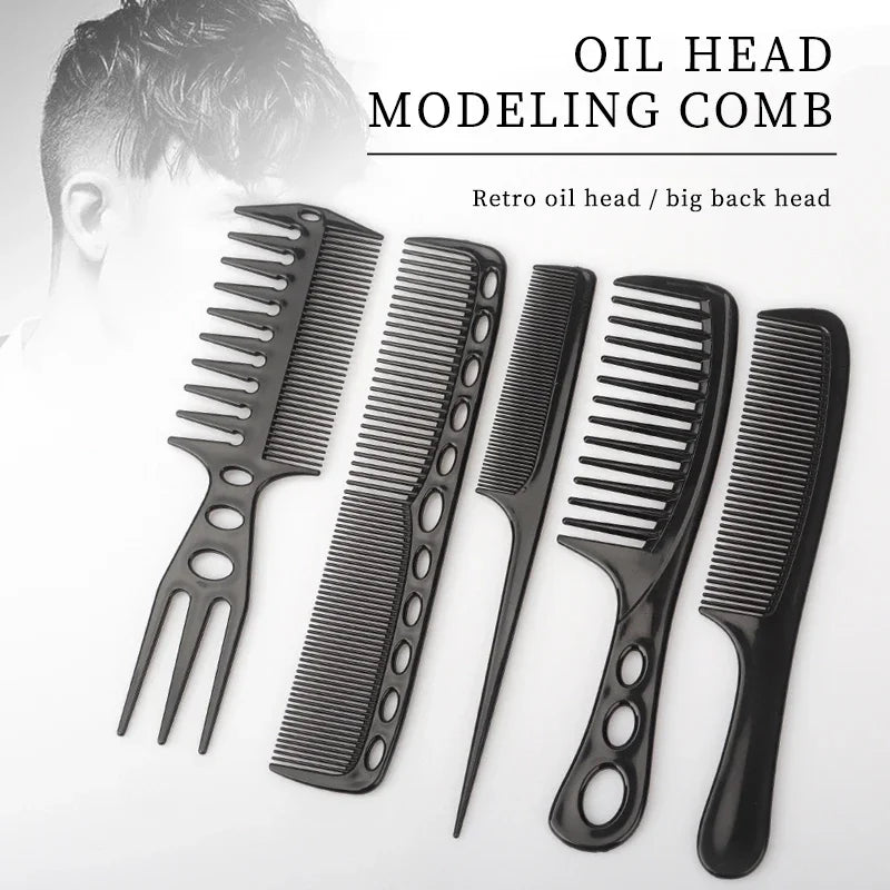 Hair Cutting Comb Set – 6Pcs Professional Barber Salon Hair Styling Accessories - ZOOMNSTORE