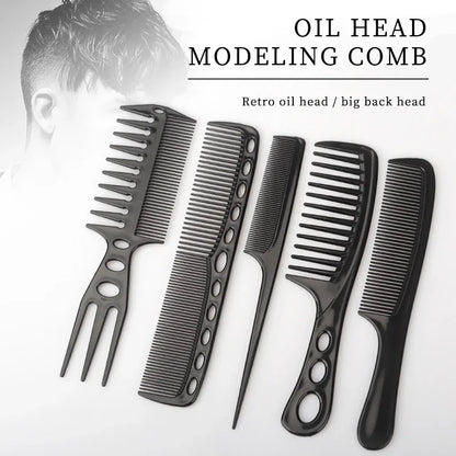 Hair Cutting Comb Set – 6Pcs Professional Barber Salon Hair Styling Accessories - ZOOMNSTORE