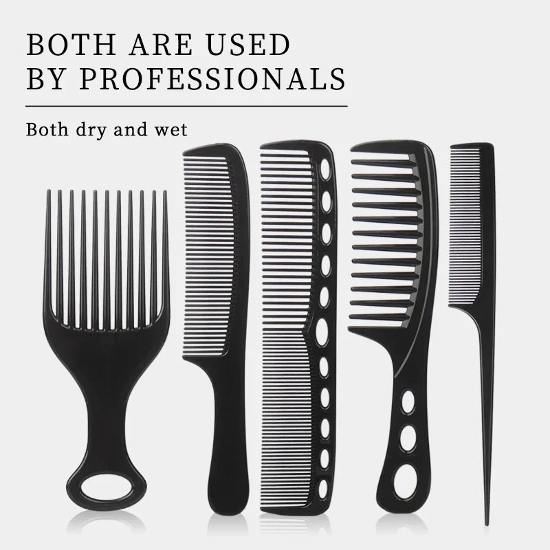 Hair Cutting Comb Set – 6Pcs Professional Barber Salon Hair Styling Accessories - ZOOMNSTORE