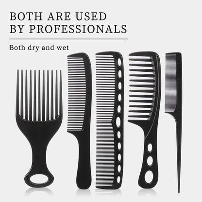 Hair Cutting Comb Set – 6Pcs Professional Barber Salon Hair Styling Accessories - ZOOMNSTORE