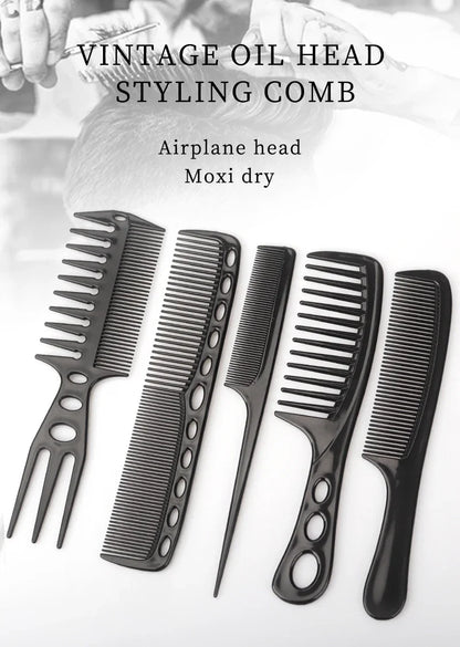 Hair Cutting Comb Set – 6Pcs Professional Barber Salon Hair Styling Accessories - ZOOMNSTORE
