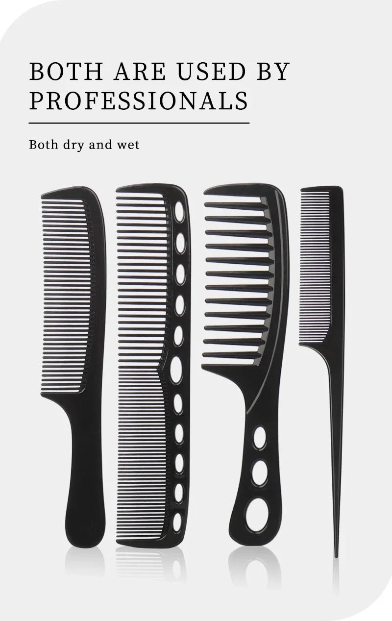 Hair Cutting Comb Set – 6Pcs Professional Barber Salon Hair Styling Accessories - ZOOMNSTORE