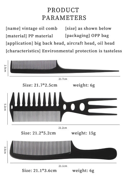 Hair Cutting Comb Set – 6Pcs Professional Barber Salon Hair Styling Accessories - ZOOMNSTORE