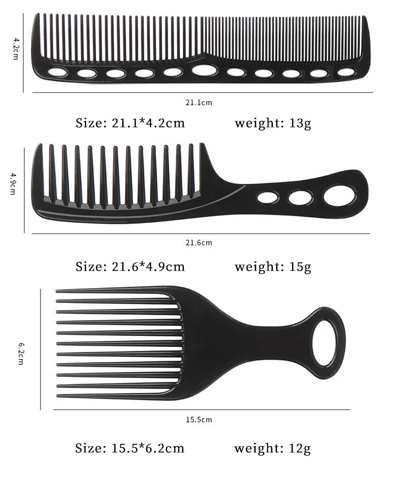 Hair Cutting Comb Set – 6Pcs Professional Barber Salon Hair Styling Accessories - ZOOMNSTORE