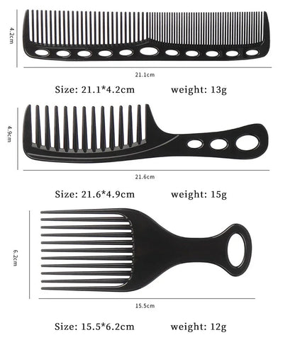 Hair Cutting Comb Set – 6Pcs Professional Barber Salon Hair Styling Accessories - ZOOMNSTORE
