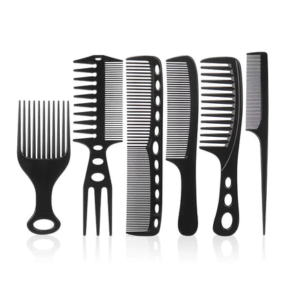 Hair Cutting Comb Set – 6Pcs Professional Barber Salon Hair Styling Accessories - ZOOMNSTORE