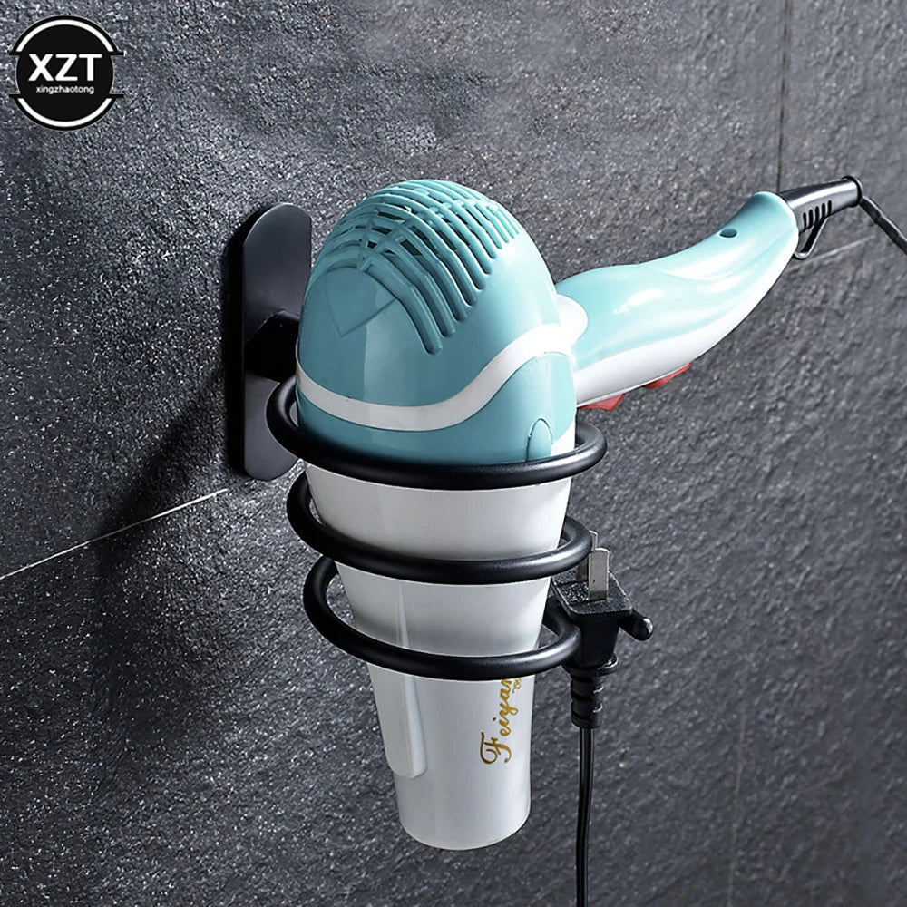 Hair Dryer Organizer Rack - Wall Mounted Aluminum Holder for Hairdryer and Straightener - ZOOMNSTORE