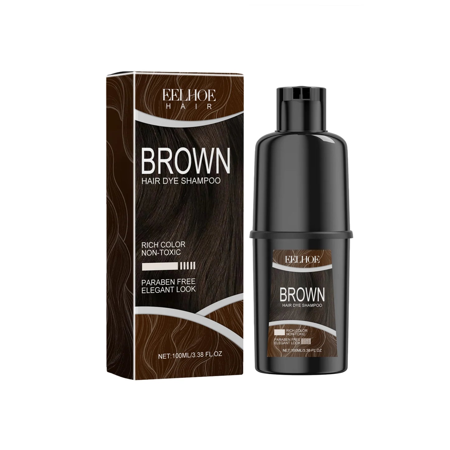 Eelhoe Hair Dye Shampoo 100ml - Nourishing Repair for Damaged Hair Long Lasting Color - ZOOMNSTORE