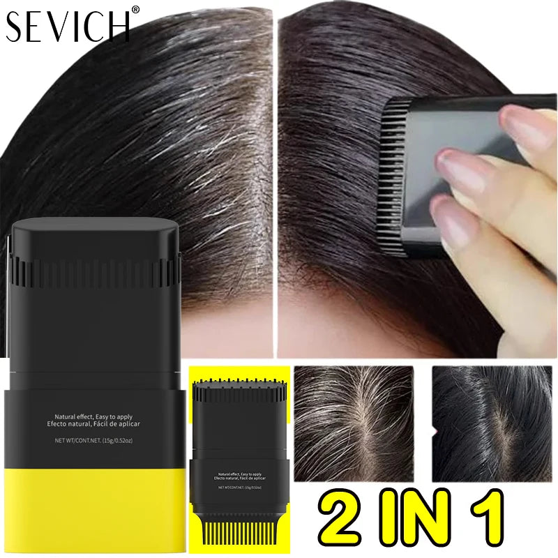 Portable Hair Dye Stick - Waterproof Hairline Root Concealer Instant Grey Coverage Pen 3 Colors - ZOOMNSTORE