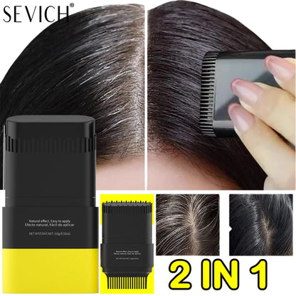 Portable Hair Dye Stick - Waterproof Hairline Root Concealer Instant Grey Coverage Pen 3 Colors - ZOOMNSTORE