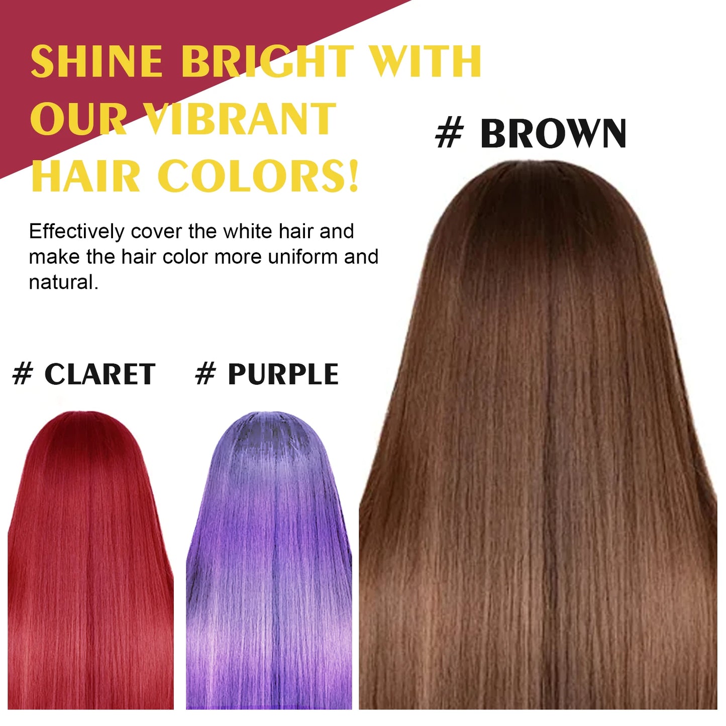 3-in-1 Hair Dye Shampoo - Nourishing Black Hair Color  Repair - ZOOMNSTORE