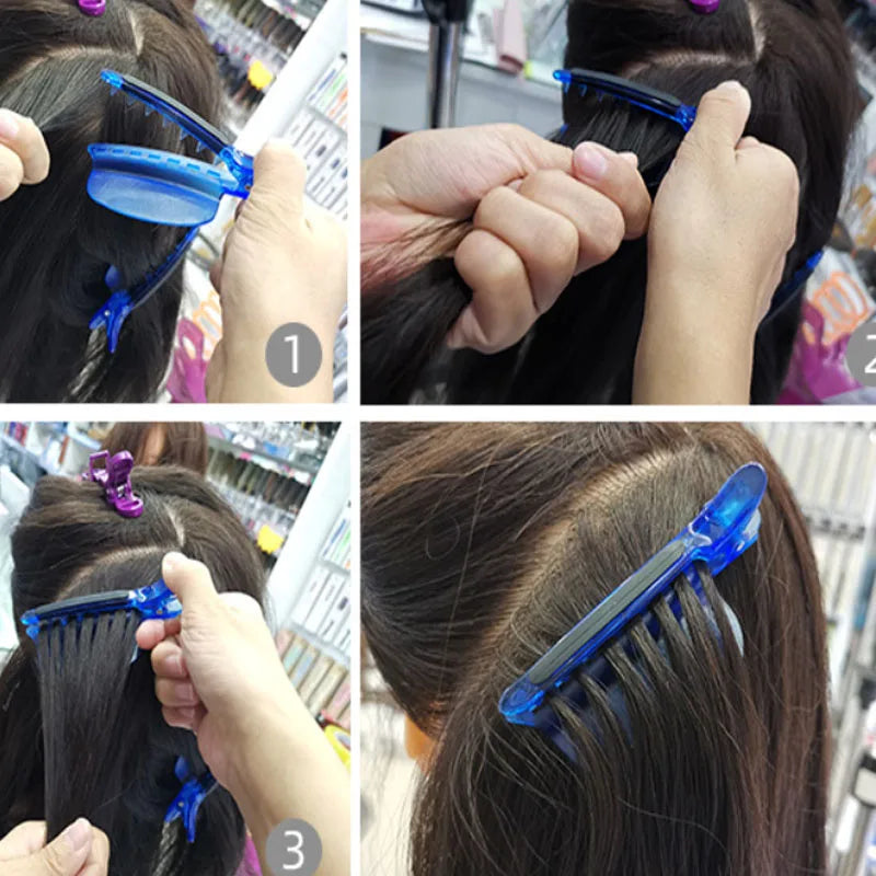 Hair Extension Clips - Blue Sectioning Separator Clips with Rubber Grip for Easy, Uniform Hair Sectioning - ZOOMNSTORE