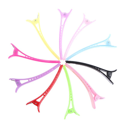 Hair Grip Clips - 10Pcs Professional Basic Sectioning Salon Styling Plastic Set - ZOOMNSTORE