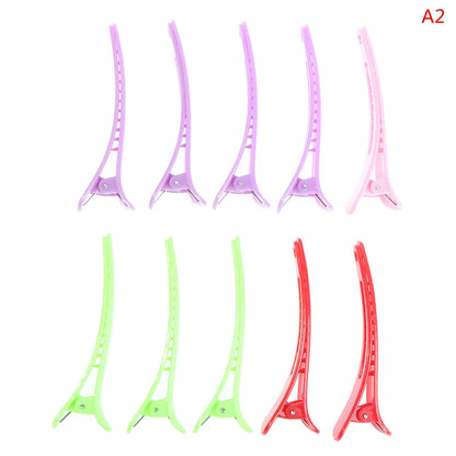 Hair Grip Clips - 10Pcs Professional Basic Sectioning Salon Styling Plastic Set - ZOOMNSTORE