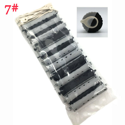 Hair Rollers Set – 12 Pcs Salon Rubber Band Cold Perm Rods Curling Hair Tools - ZOOMNSTORE