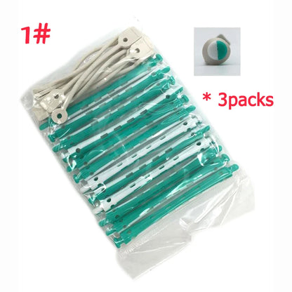 Hair Rollers Set – 12 Pcs Salon Rubber Band Cold Perm Rods Curling Hair Tools - ZOOMNSTORE