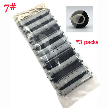 Hair Rollers Set – 12 Pcs Salon Rubber Band Cold Perm Rods Curling Hair Tools - ZOOMNSTORE