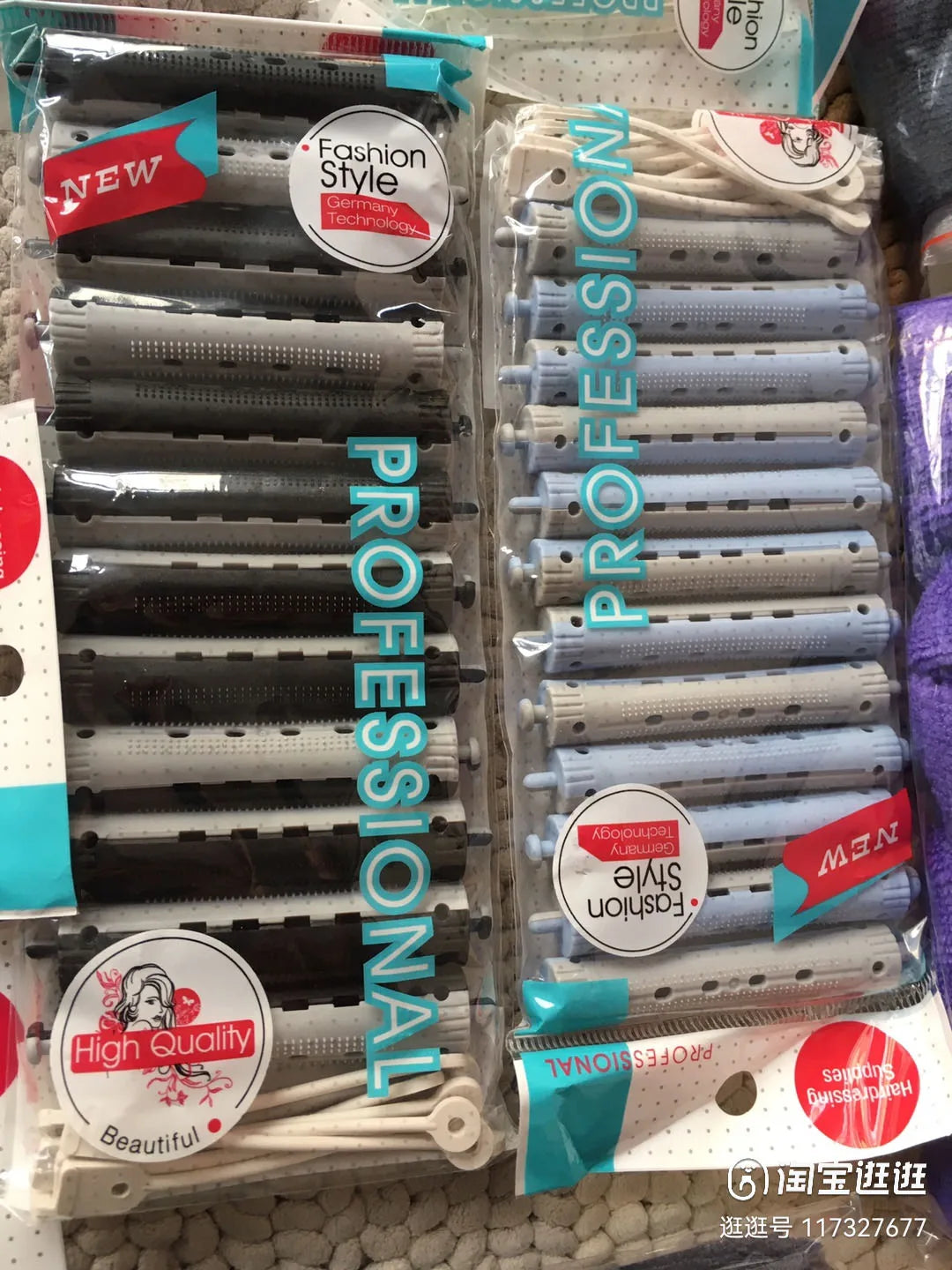 Hair Rollers Set – 12 Pcs Salon Rubber Band Cold Perm Rods Curling Hair Tools - ZOOMNSTORE