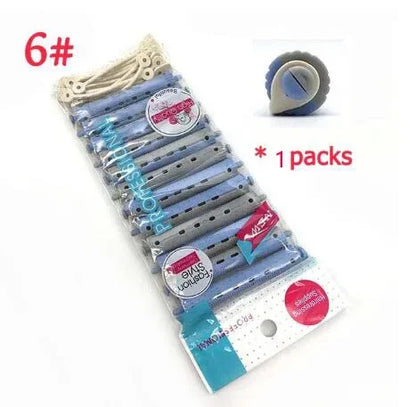 Hair Rollers Set – 12 Pcs Salon Rubber Band Cold Perm Rods Curling Hair Tools - ZOOMNSTORE