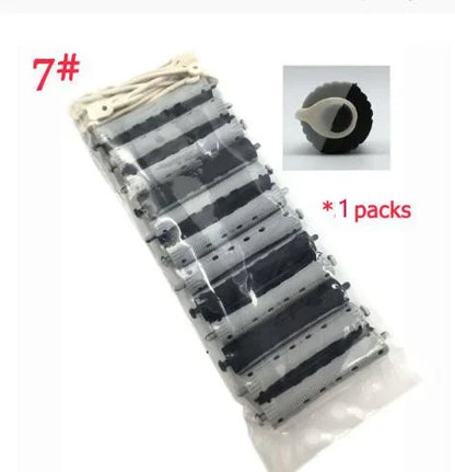 Hair Rollers Set – 12 Pcs Salon Rubber Band Cold Perm Rods Curling Hair Tools - ZOOMNSTORE