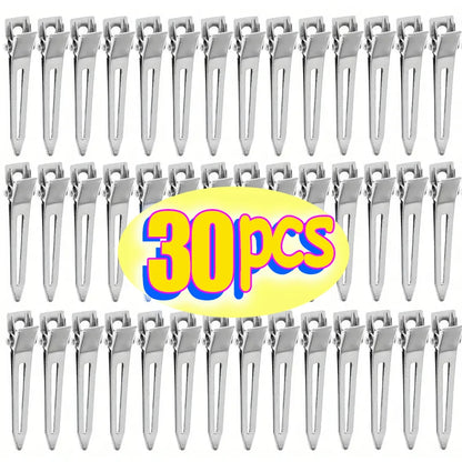 Hair Styling Clips - Ladies Hair Clip Set with Metal Sectioning Barrettes | Fashion Silver Hairdressing Accessories - ZOOMNSTORE