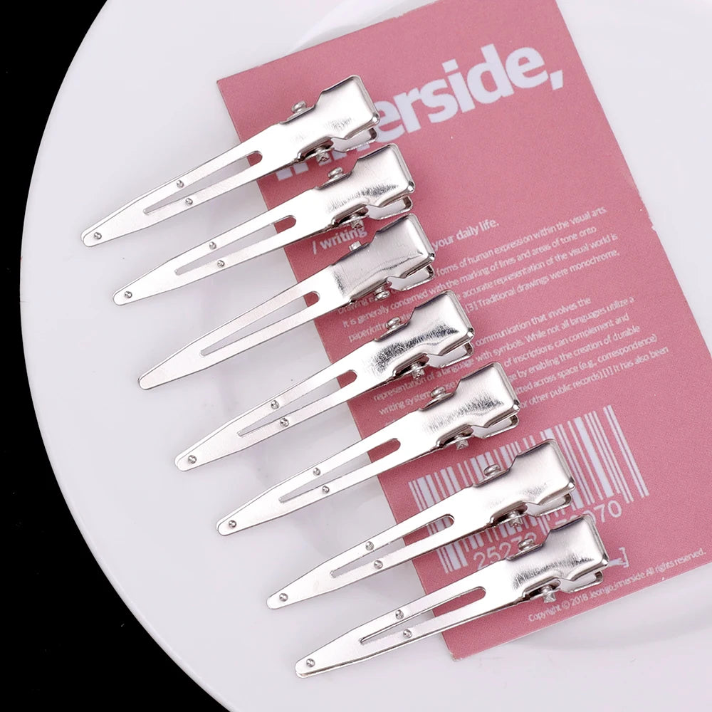 Hair Styling Clips - Ladies Hair Clip Set with Metal Sectioning Barrettes | Fashion Silver Hairdressing Accessories - ZOOMNSTORE