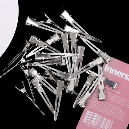 Hair Styling Clips - Ladies Hair Clip Set with Metal Sectioning Barrettes | Fashion Silver Hairdressing Accessories - ZOOMNSTORE