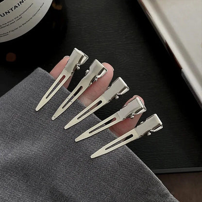 Hair Styling Clips - Ladies Hair Clip Set with Metal Sectioning Barrettes | Fashion Silver Hairdressing Accessories - ZOOMNSTORE