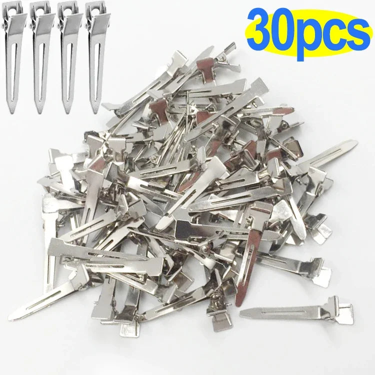 Hair Styling Clips - Ladies Hair Clip Set with Metal Sectioning Barrettes | Fashion Silver Hairdressing Accessories - ZOOMNSTORE