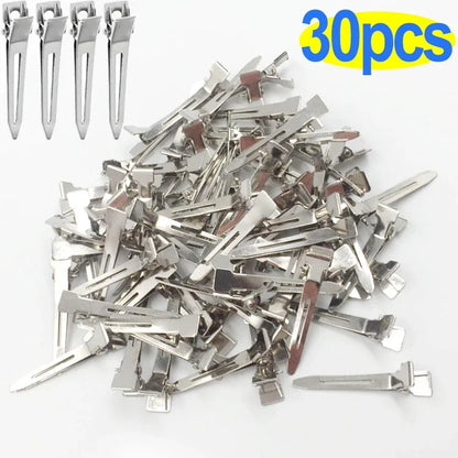 Hair Styling Clips - Ladies Hair Clip Set with Metal Sectioning Barrettes | Fashion Silver Hairdressing Accessories - ZOOMNSTORE