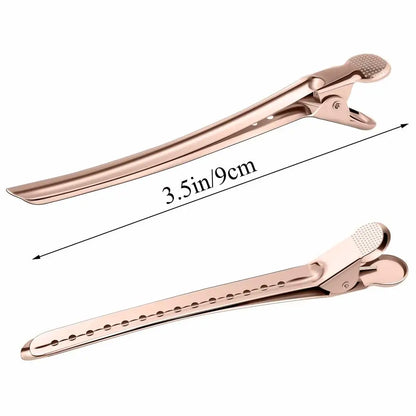 Hairdressing Sectioning Clips - Stainless Steel Hair Clip Clamps for Styling - ZOOMNSTORE