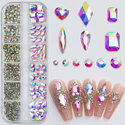 Half Round Pearl Beads - 3D Nail Charms Flatback White Pearls Various Sizes 15-5mm - ZOOMNSTORE