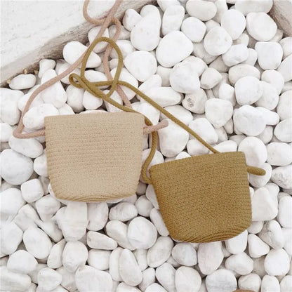 Half Moon Rattan Crossbody Bag - Handmade Woven Straw Beach Bag for Women - ZOOMNSTORE