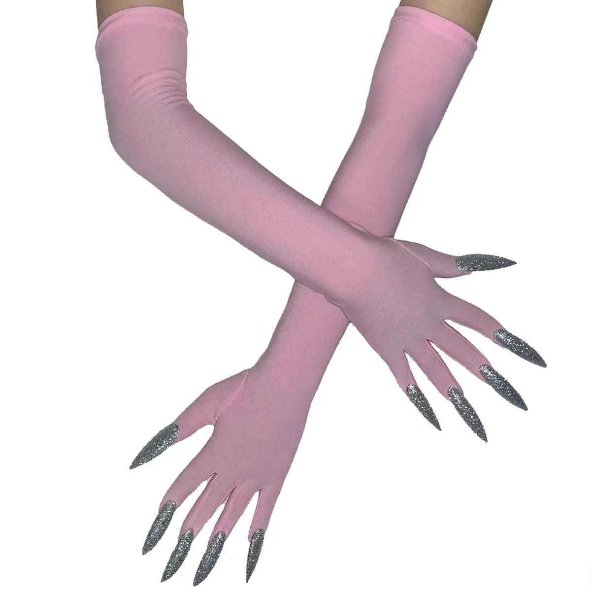 Cool Halloween gloves Green Ghost claws Dress up gloves Fashion black long nails Cosplay Halloween funny gloves C068 - ZOOMNSTORE