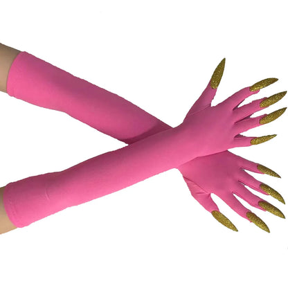 Cool Halloween gloves Green Ghost claws Dress up gloves Fashion black long nails Cosplay Halloween funny gloves C068 - ZOOMNSTORE