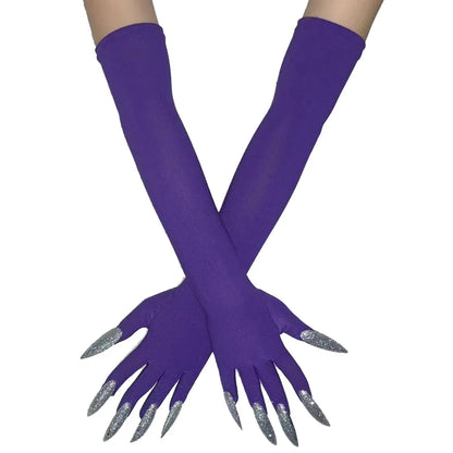 Cool Halloween gloves Green Ghost claws Dress up gloves Fashion black long nails Cosplay Halloween funny gloves C068 - ZOOMNSTORE