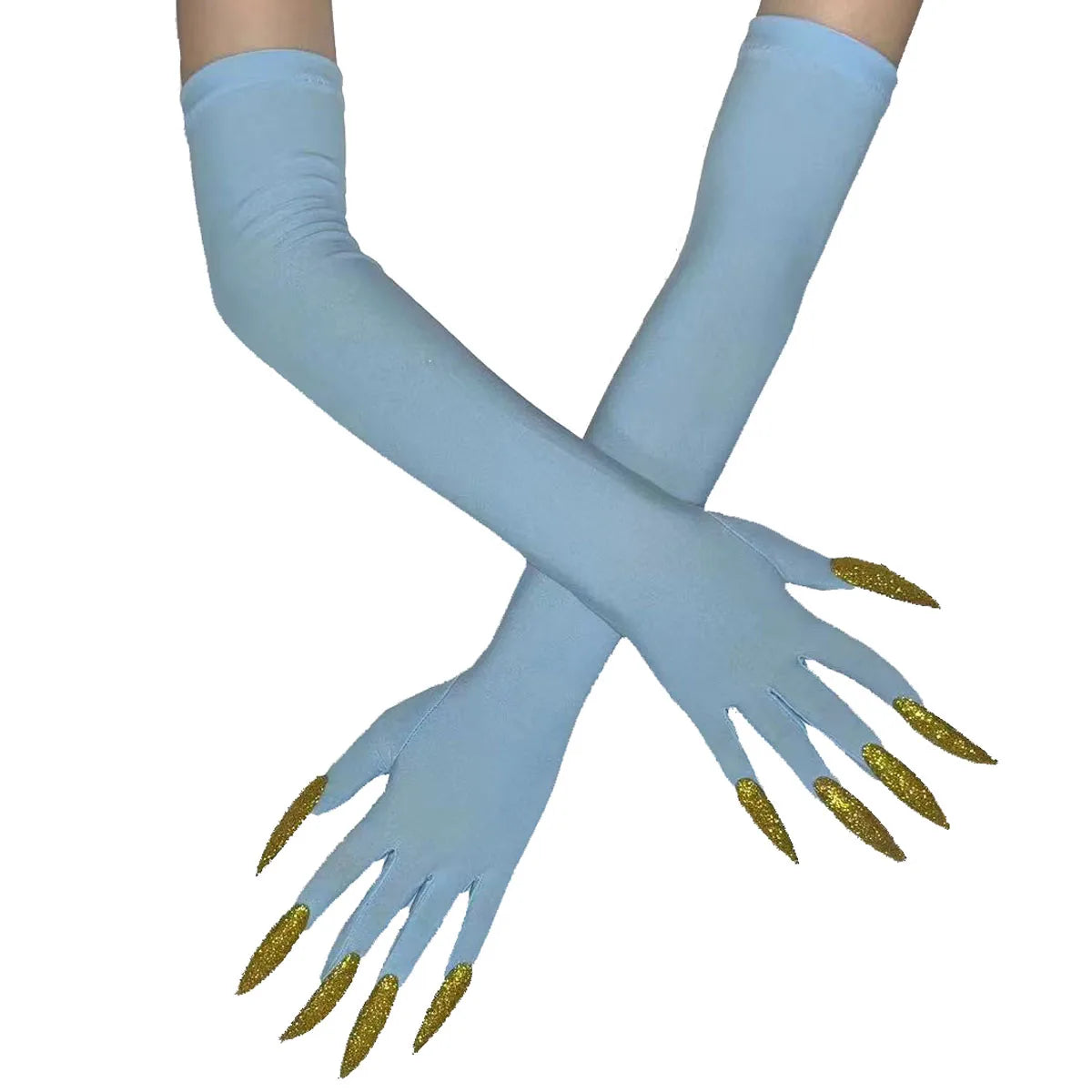 Cool Halloween gloves Green Ghost claws Dress up gloves Fashion black long nails Cosplay Halloween funny gloves C068 - ZOOMNSTORE