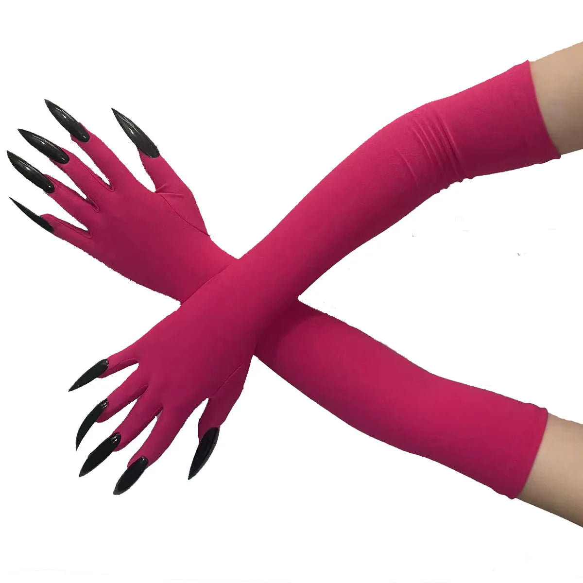 Cool Halloween gloves Green Ghost claws Dress up gloves Fashion black long nails Cosplay Halloween funny gloves C068 - ZOOMNSTORE
